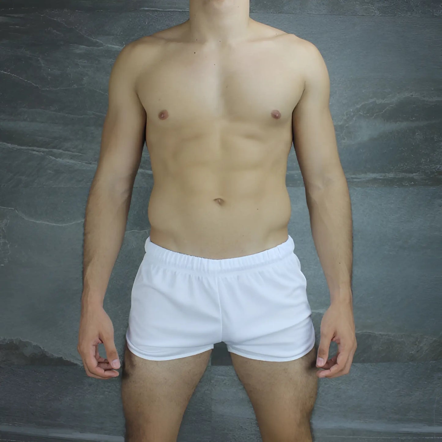 White mckillop vivid score athletic shorts with elastic waistband size s for active sportswear use
