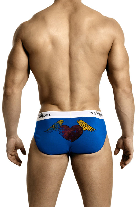 Ajaxx63 Men's Low-Rise Sport Brief - Blue - Big Roger