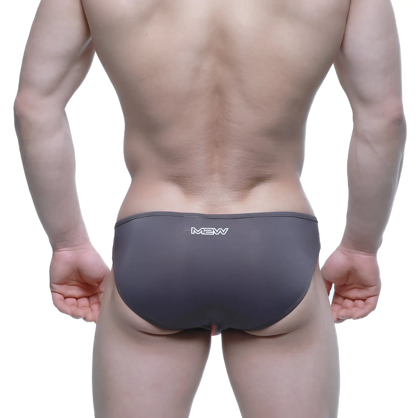 Dark gray mew brand briefs with sleek form-fitting design from metromalewear alegria bikini charcoal 5233-11