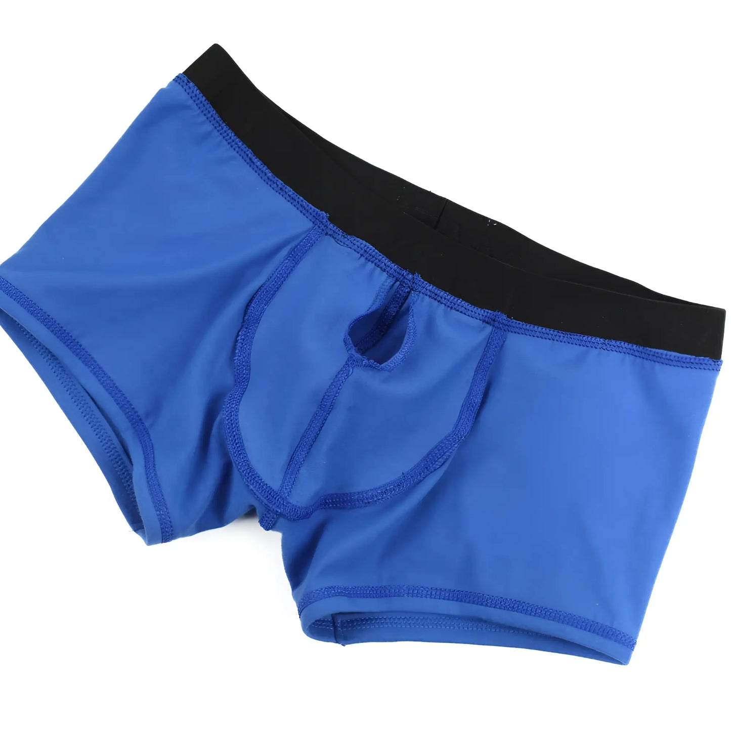 MetroMaleWear Avalon boxer brief royal blue with black waistband and central pouch opening for comfort and support