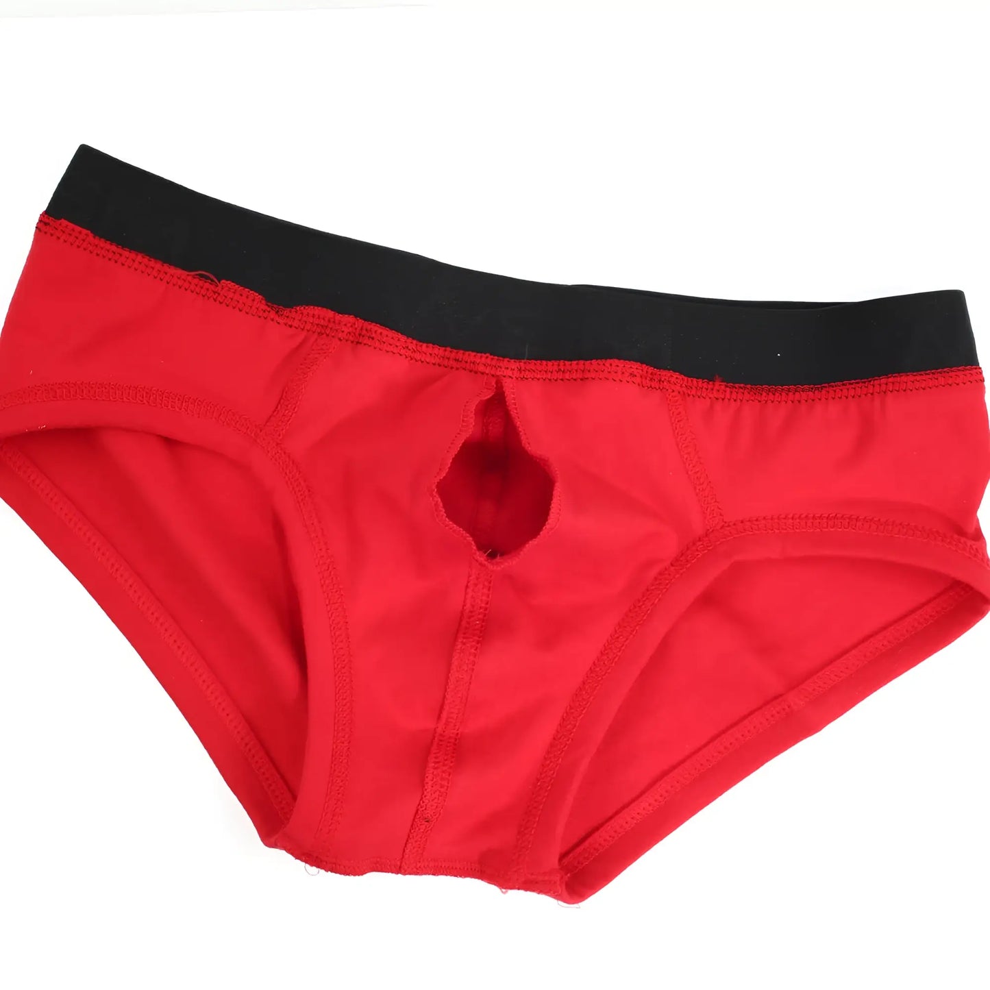 MetroMaleWear Avalon brief red 3036-12 red men’s briefs with black waistband and central cutout for comfort and style