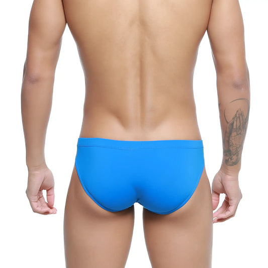 MetroMaleWear azul real bikini 5103-82 bright blue seamless swim trunks with form-fitting smooth material