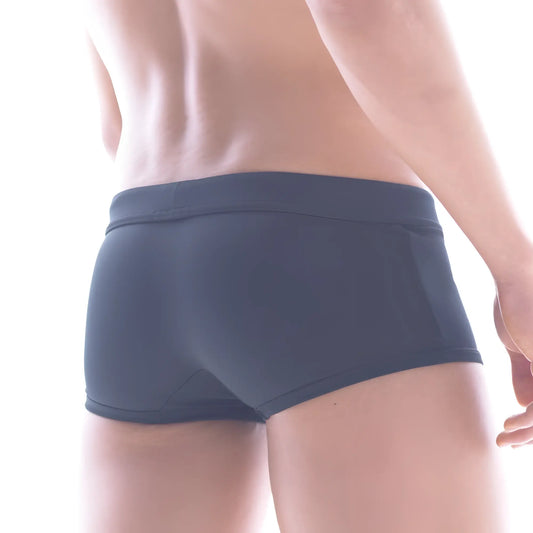 MetroMaleWear classic swim trunk black 4932-20 dark gray form-fitting briefs with smooth stretchy fabric and snug waistband