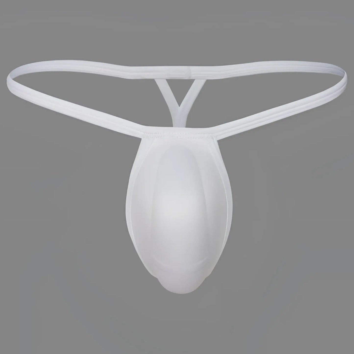 White translucent mesh thong cock bra thong with smooth form fitting design by metromalewear