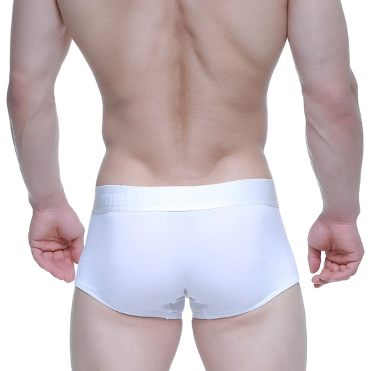 Metro malewear elemental boxer brief white 2029-00 men’s briefs with smooth fabric and elastic waistband branding