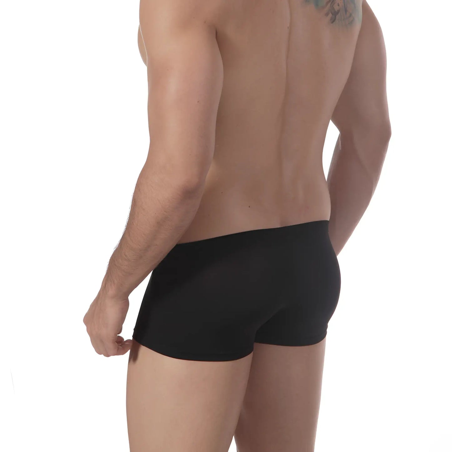 MetroMaleWear enhancement boxer black 2043-20 black briefs with a smooth form-fitting design for comfortable support