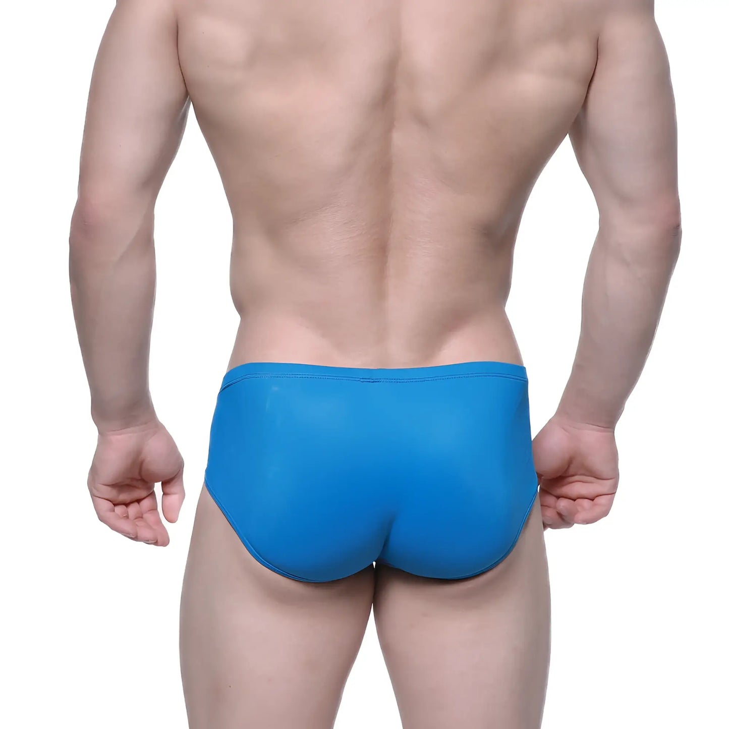 MetroMaleWear Entropy bikini petrol 1006-08 bright blue glossy smooth form-fitting swim trunks