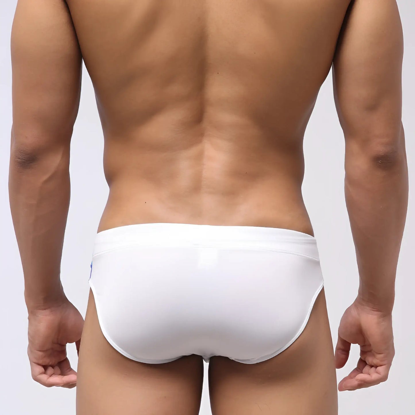 White metro malewear euro2 swim briefs with smooth form-fitting design and comfortable fabric for swimming