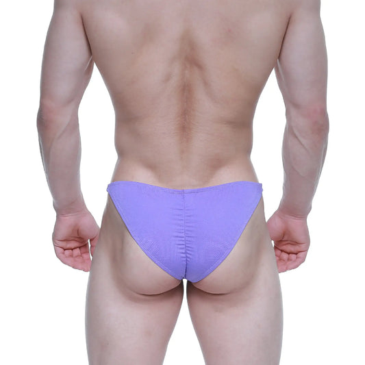 Metro male wear fantasy bikini lavender 6116-19 purple textured briefs front view made from soft fabric