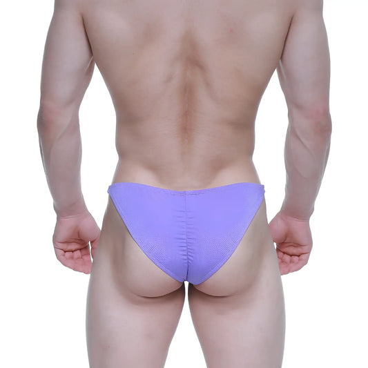 Metro male wear fantasy bikini lavender 6116-19 purple textured briefs front view made from soft fabric