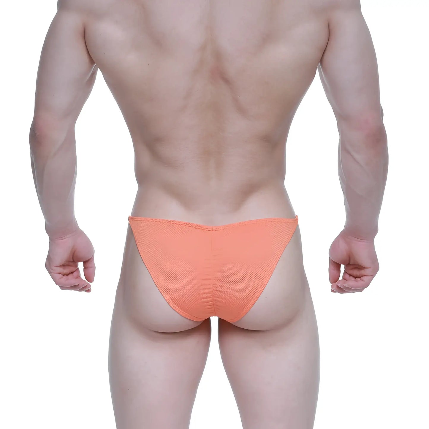 Orange textured briefs metro malewear fantasy bikini 6116-14 designed for comfort and style