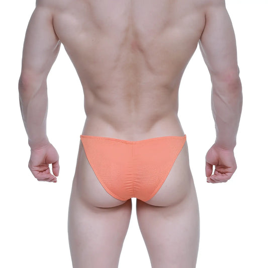 Orange textured briefs metro malewear fantasy bikini 6116-14 designed for comfort and style