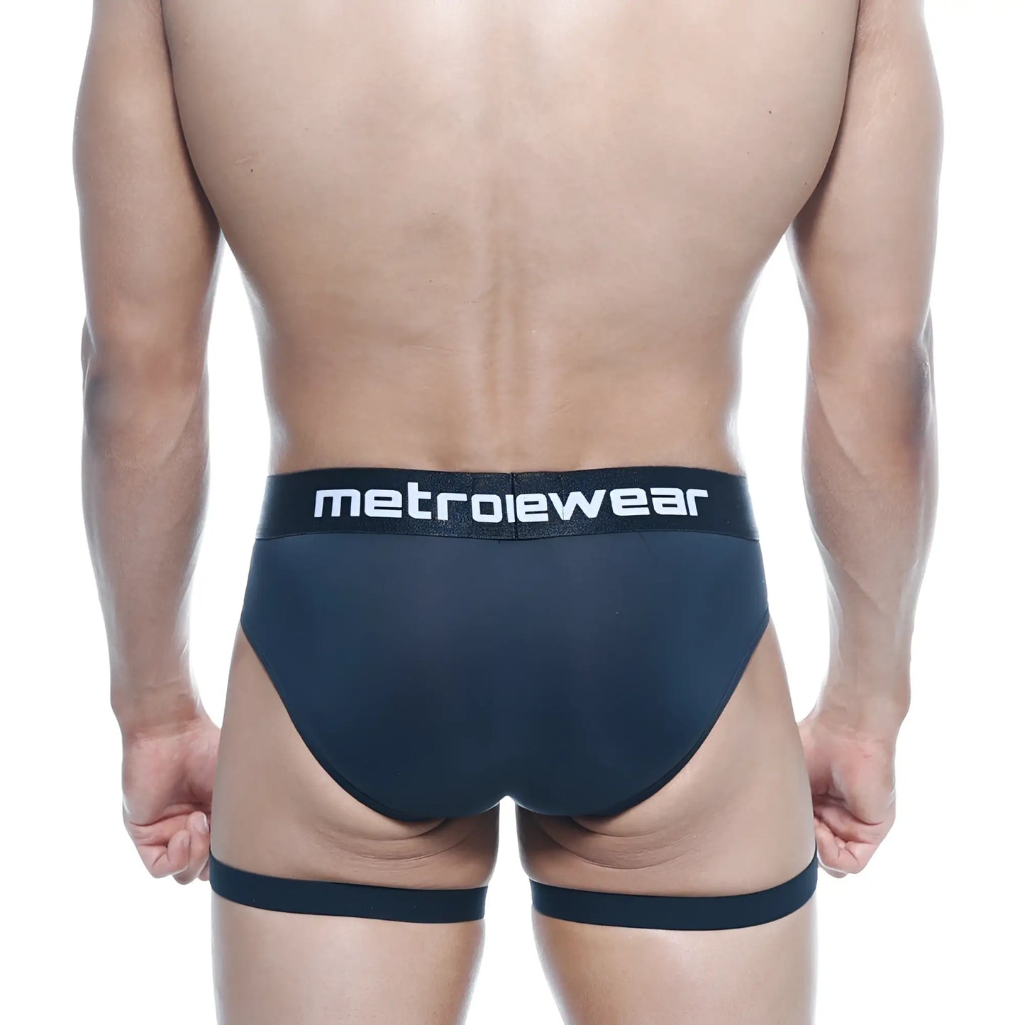 MetroMaleWear garter hip brief black 5103-21 with snug fit and elastic waistband for comfortable metrowear style