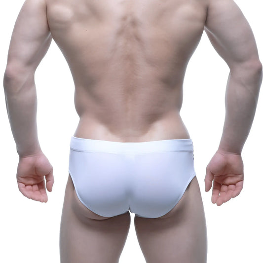 Metro male wear greek swim brief gold 4918-61 white briefs with smooth form-fitting design for swimwear use