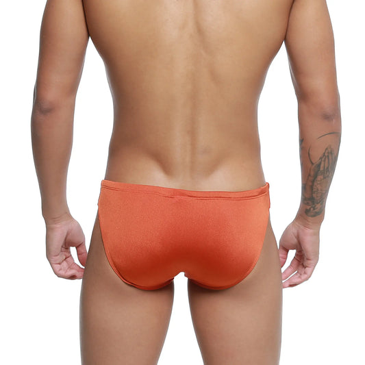 Orange metroMalewear hunter swim brief in smooth form-fitting fabric with a snug waistband for comfortable wear