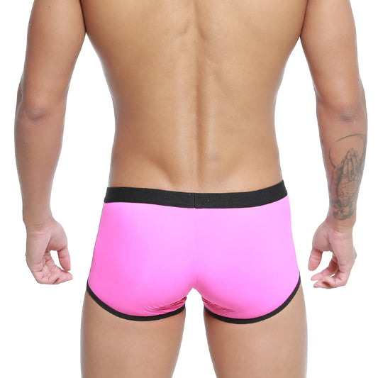 MetroMaleWear Iberico trunk magenta bright pink briefs with black elastic waistband and leg trim for comfortable wear