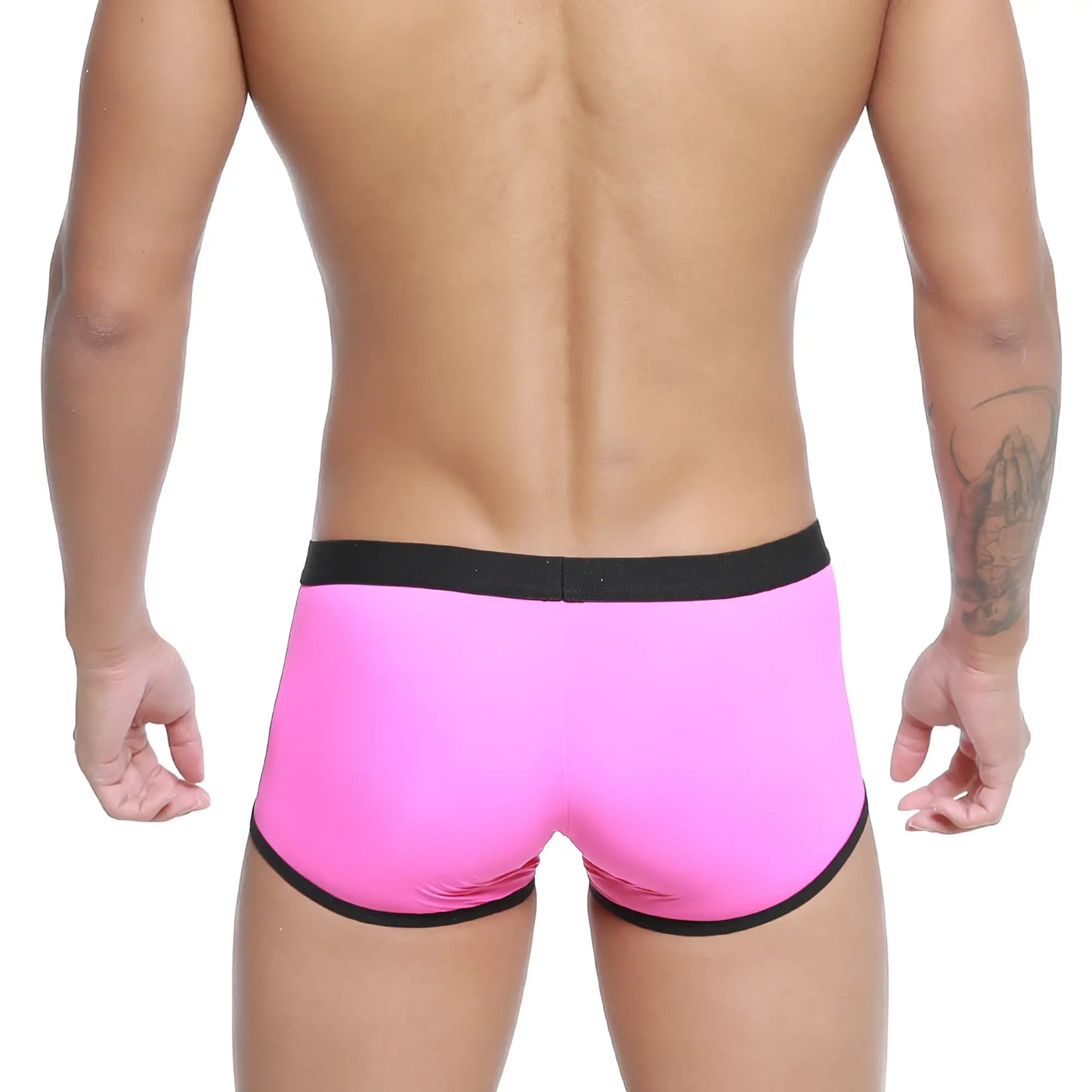 MetroMaleWear Iberico trunk magenta bright pink briefs with black elastic waistband and leg trim for comfortable wear