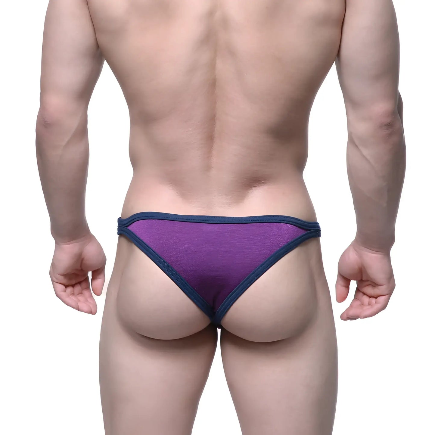 MetroMaleWear Infinito bikini grape 6017-19 purple and navy blue briefs with snug form-fitting design