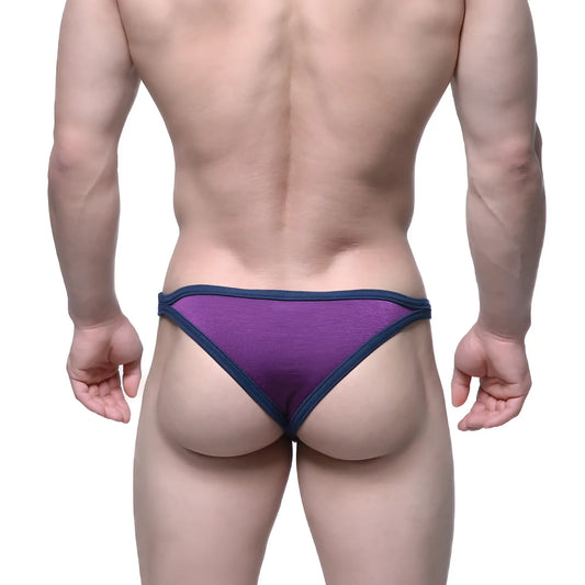 MetroMaleWear Infinito bikini grape 6017-19 purple and navy blue briefs with snug form-fitting design