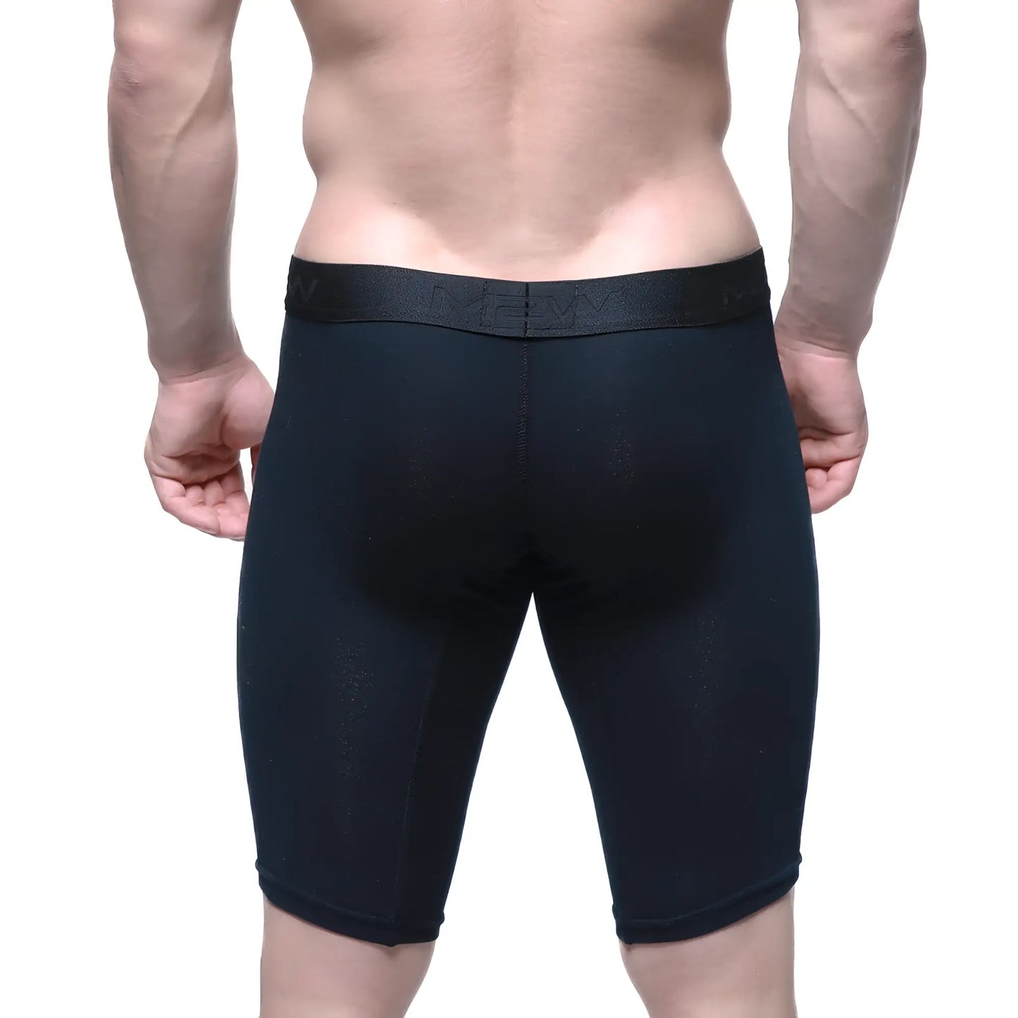 MetroMaleWear intenso cycle short black 15 inch with textured waistband and subtle branding in black athletic briefs style