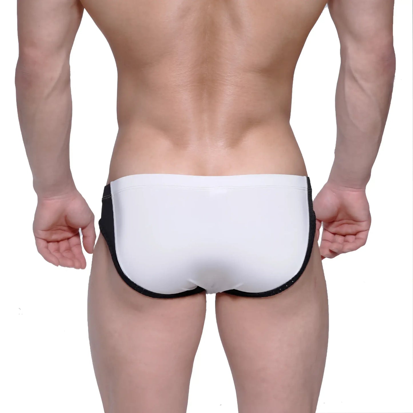 White briefs with black trim metro malewear lobo hip brief gray 5303-10 comfortable cotton blend underwear