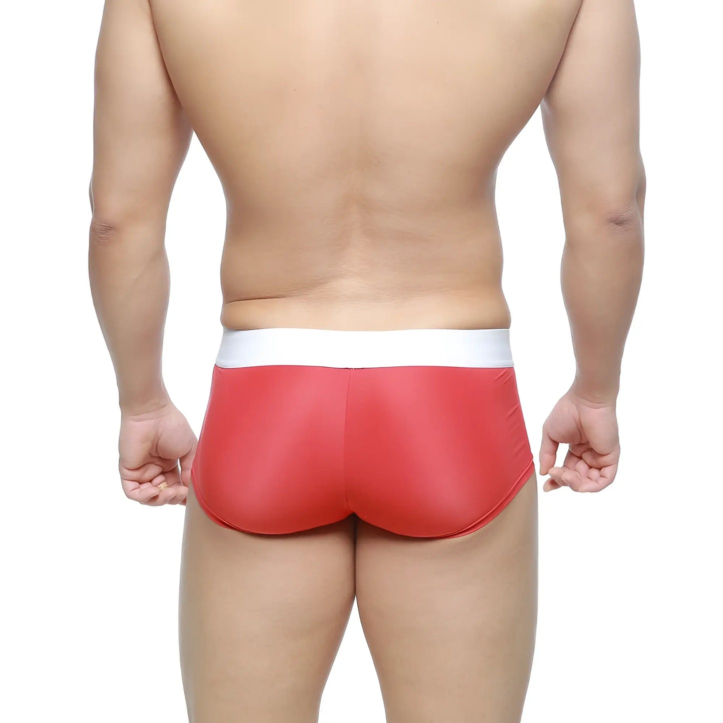 MetroMaleWear M2W MAX boxer red 3013-12 glossy red briefs with white waistband for comfortable everyday wear