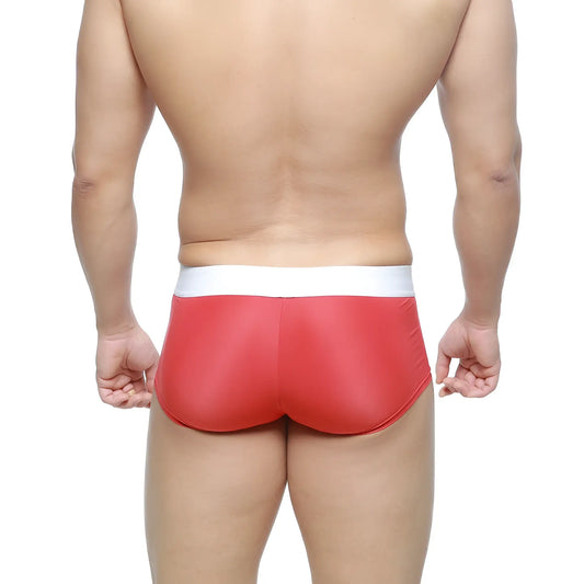 MetroMaleWear M2W MAX boxer red 3013-12 glossy red briefs with white waistband for comfortable everyday wear