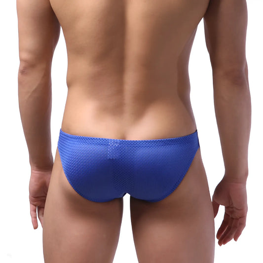 Blue mesh swim trunks MetroMaleWear Puente Bikini Royal 3603-18 designed for comfortable beachwear use