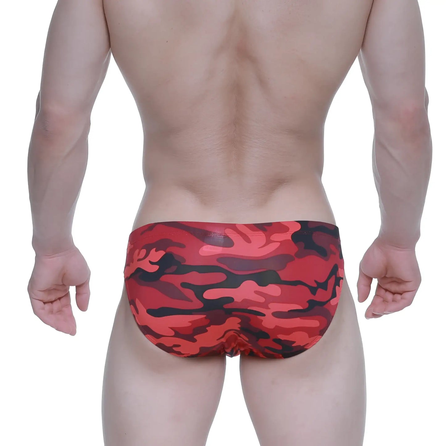 Metro malewear urban camo bikini 5103-m90 red and black camouflage swim trunks designed for comfortable beachwear