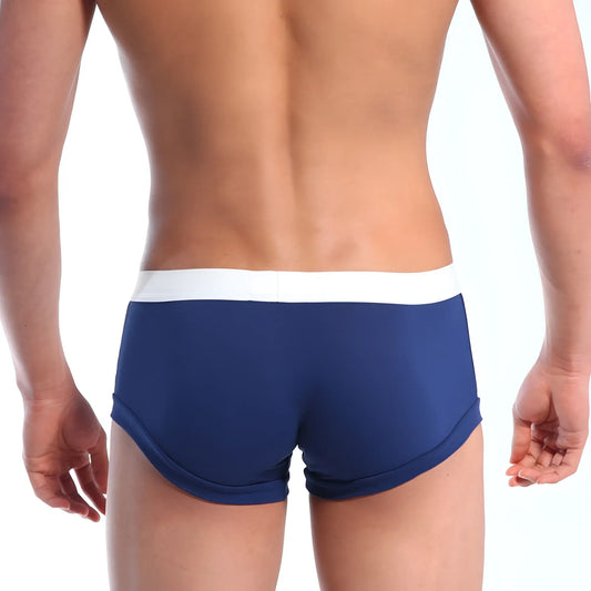Navy blue briefs with a white elastic waistband from metromalewear waistband boxster dark blue 2110-28