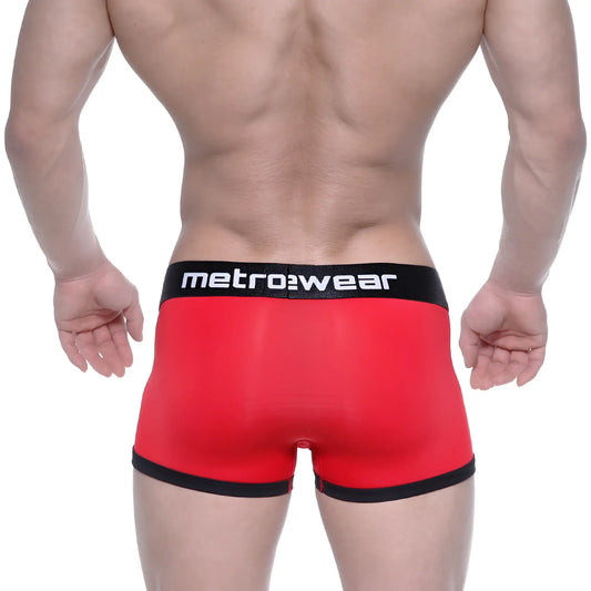MetroMaleWear max bulge boxer brief red with black trim and waistband designed for comfort and support