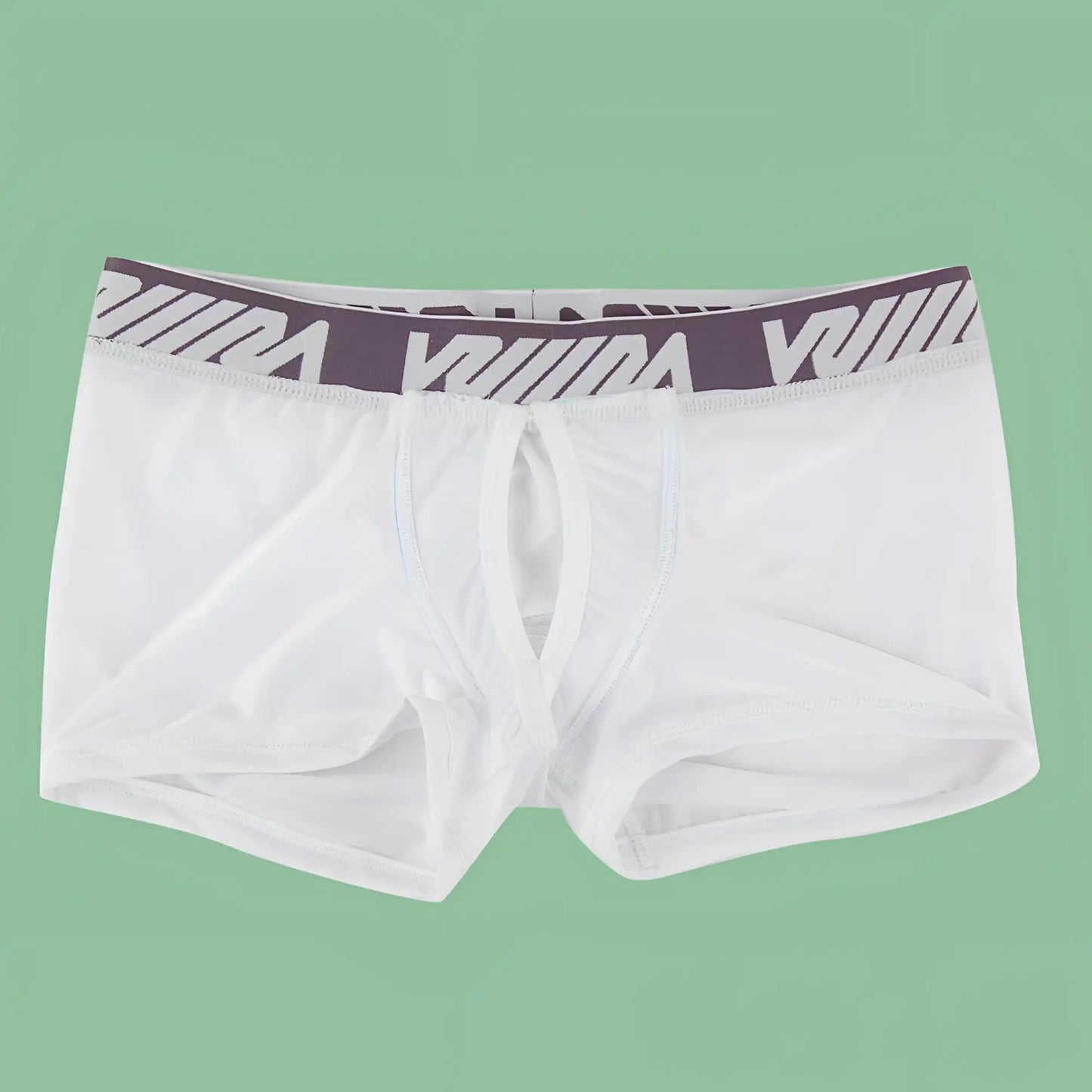 White mens briefs with gray volcom logo waistband metroMalewear max bulge boxer brief white 1513-00