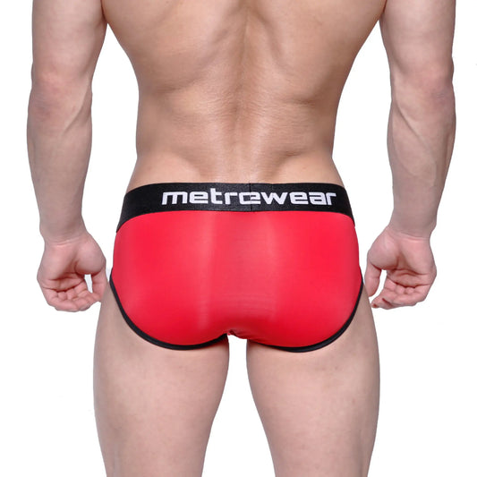 MetroMaleWear max bulge brief red 1503-12 red metrewear briefs with black trim and waistband