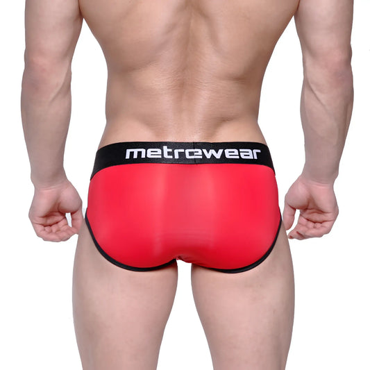MetroMaleWear max bulge brief red 1503-12 red metrewear briefs with black trim and waistband