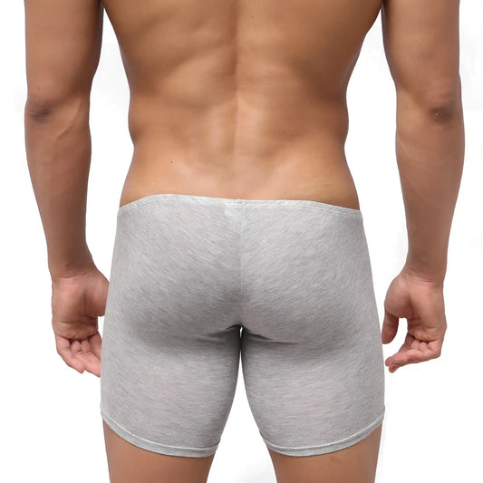 MetroMaleWear minimo long boxer gray 2034-10 gray heathered briefs with snug form-fitting design