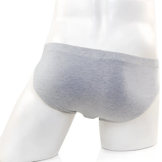 MetroMaleWear Oslo hip brief gray 5123-10 gray heathered cotton men’s underwear displayed on a mannequin