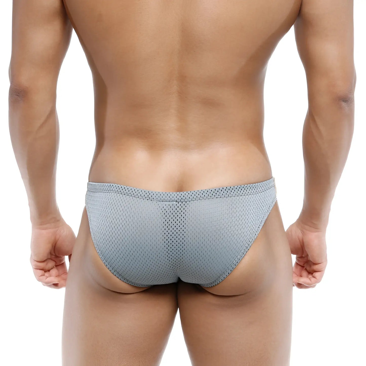 Metro male wear puente bikini jasper gray 3603-11 gray mesh briefs with snug form fitting design
