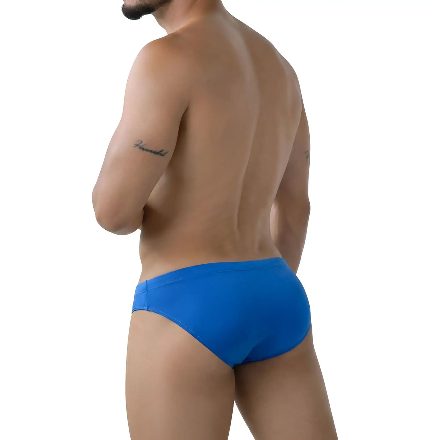 Bright blue form-fitting swim trunks metro male wear shine royal blue bikini 5103-m18 for swimming and beachwear