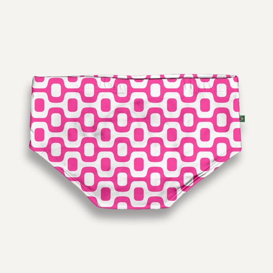 CA-RIO-CA PINK & WHITE PAVEMENT SUNGA in Brief & Classic cut - Men's Designer Swimwear