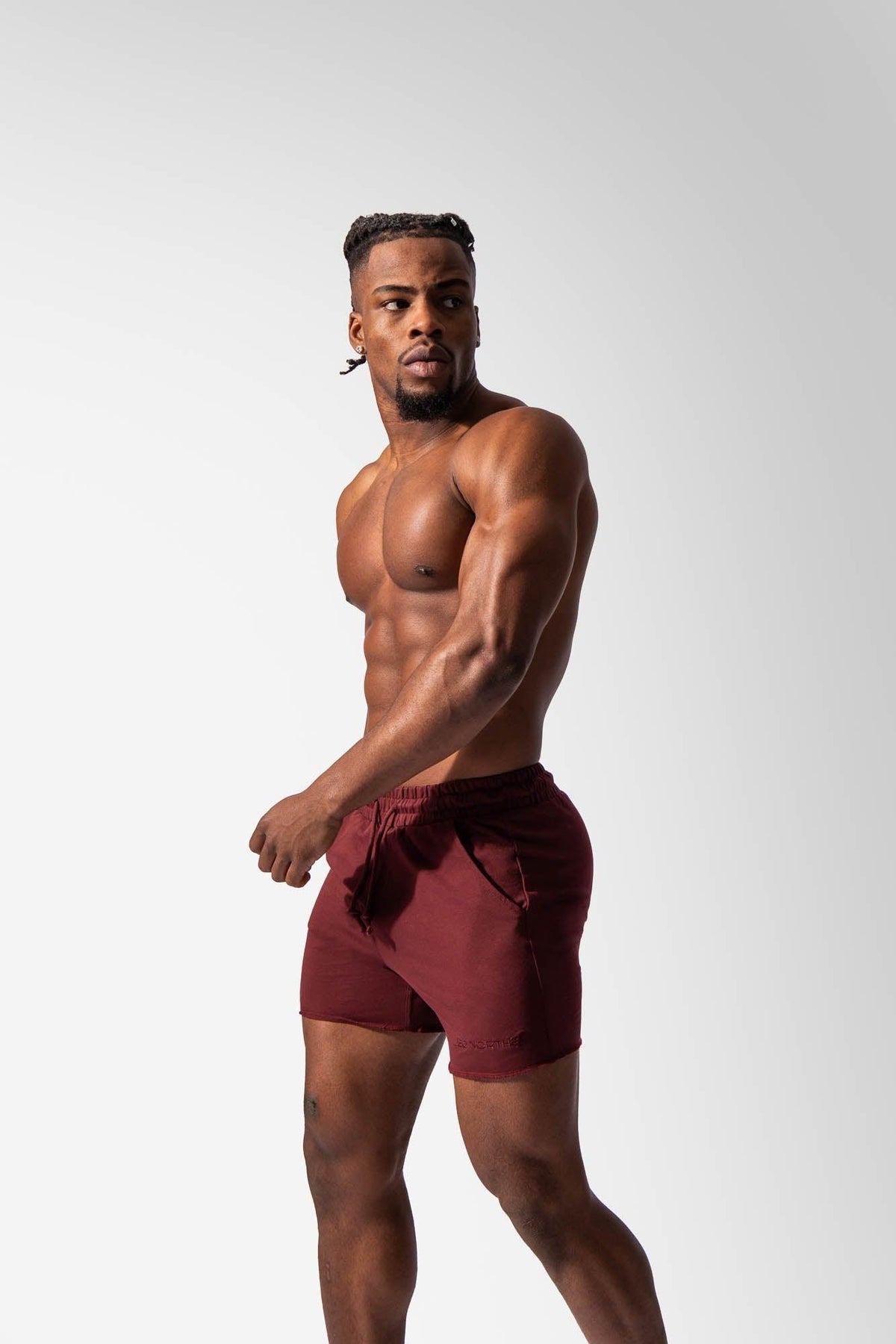Jed North Men's Motion 5'' Varsity Sweat Shorts - Maroon