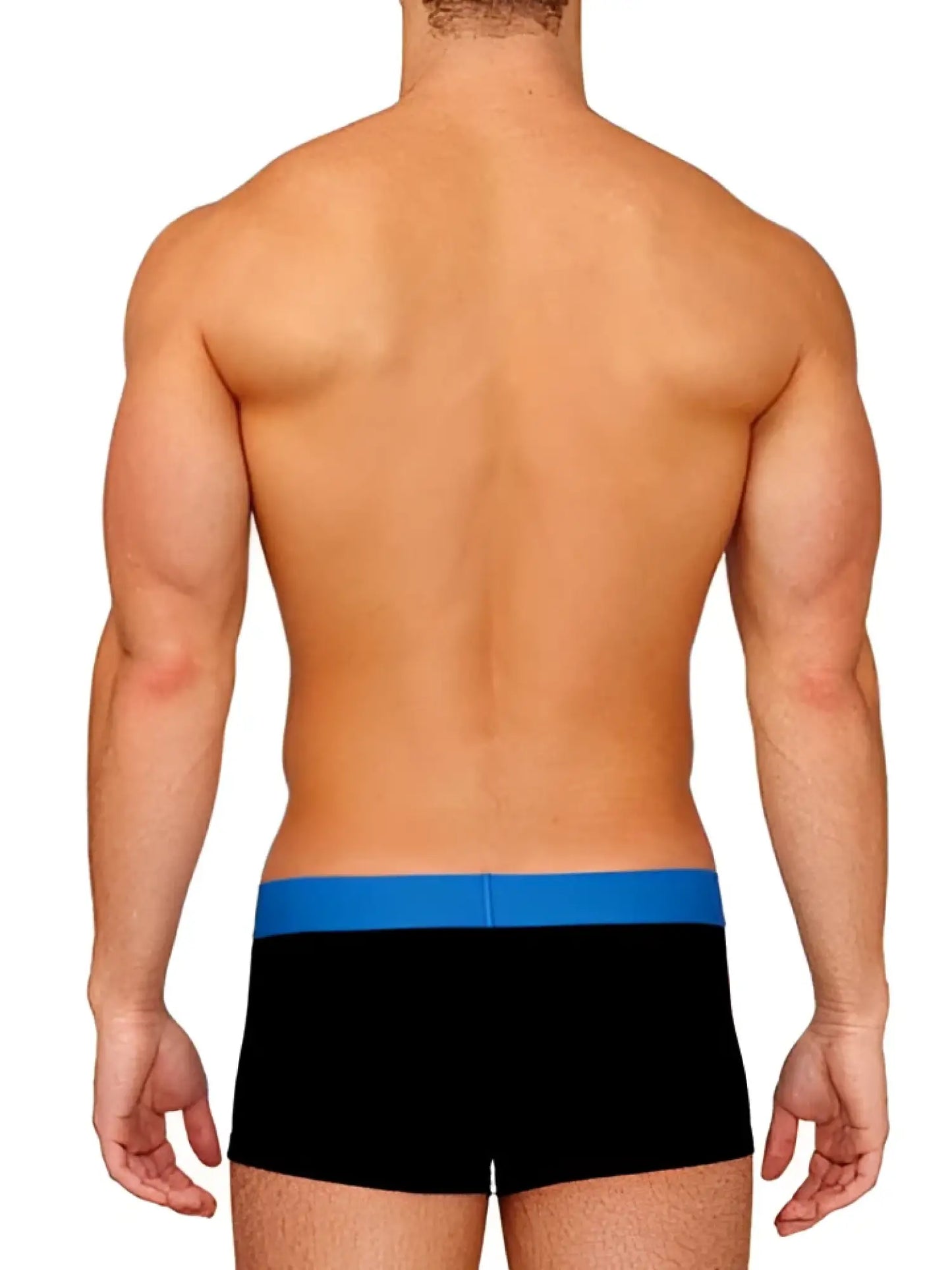 Black Papi Brazilian trunk underwear briefs with solid blue waistband size M for comfortable everyday wear