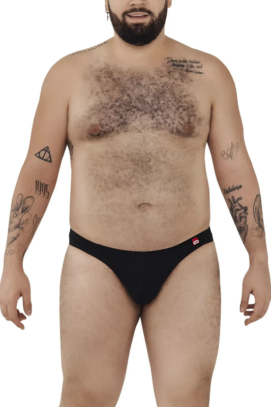 Pikante pik 0979x angola black briefs with small red logo on waistband designed for comfortable support