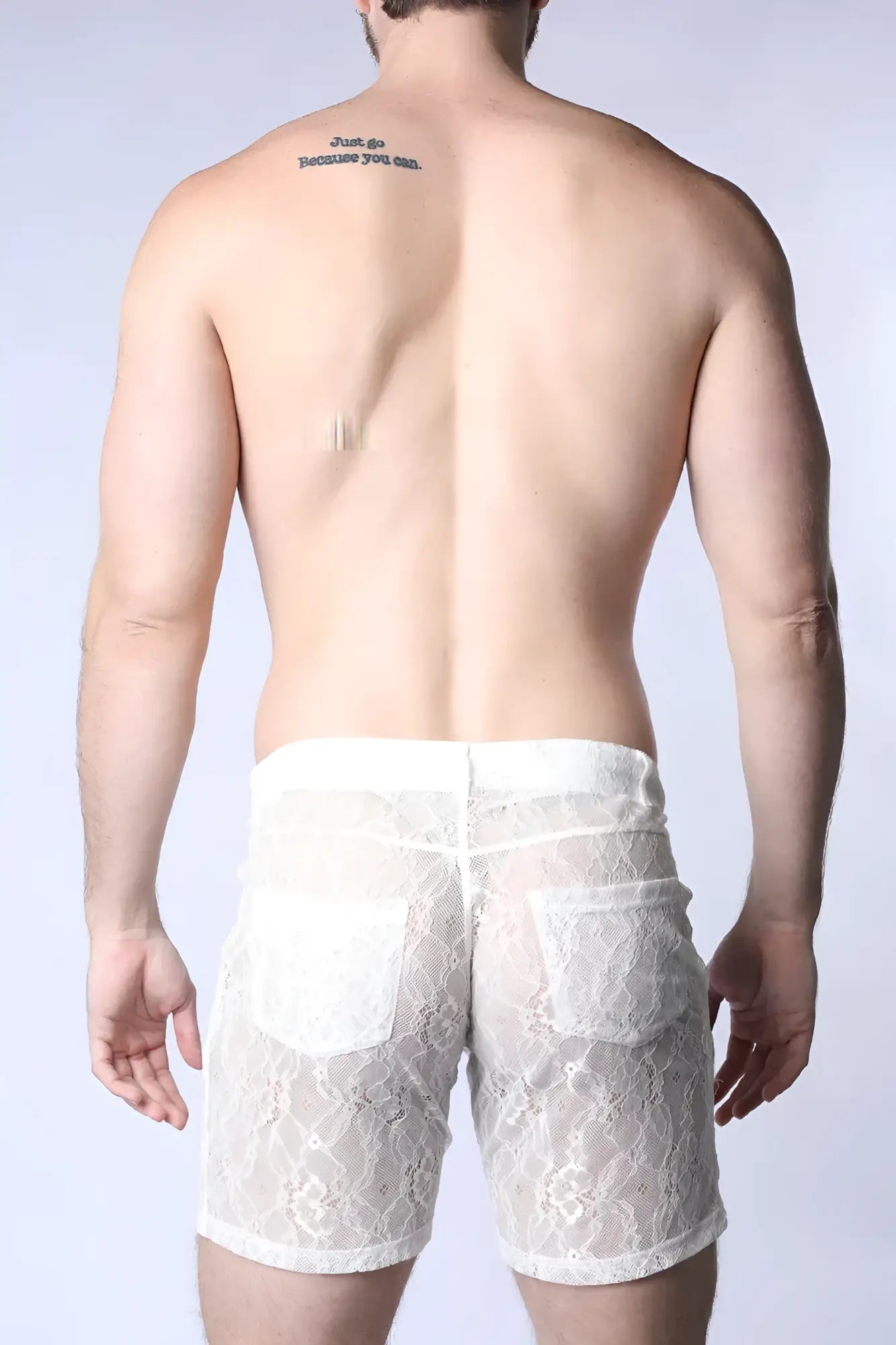 White lace shorts positano lace short with floral pattern and two front pockets perfect for summer wear
