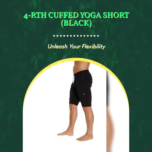 4-rth Cuffed Yoga Short (Black) by@Outfy