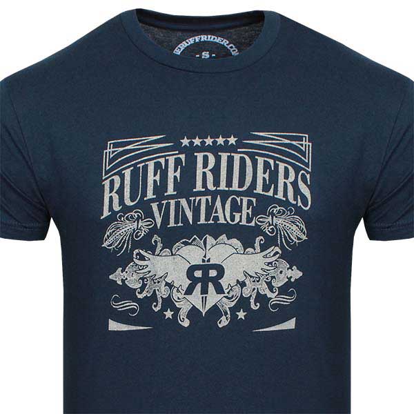 Ruff Riders Legacy Kurzarm-T-Shirt, Marineblau, Größe M