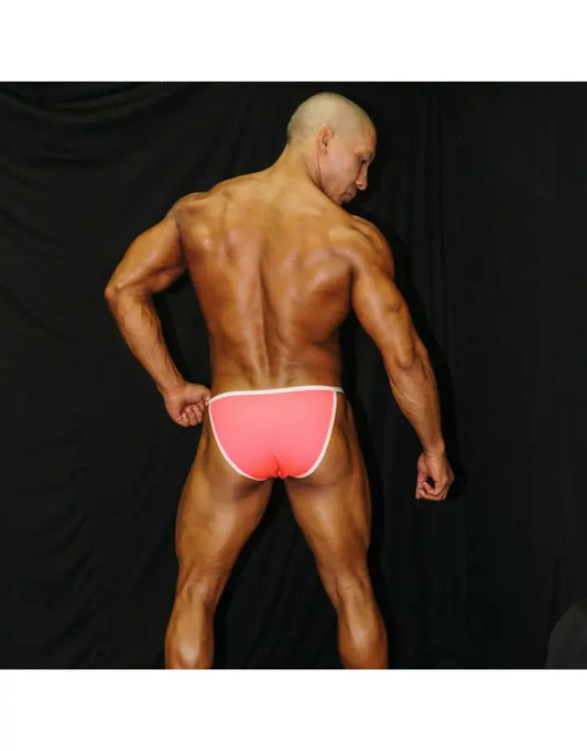 Arroyman Herren-Bikini-Unterwäsche - Neonpink/Weiß CRY05M