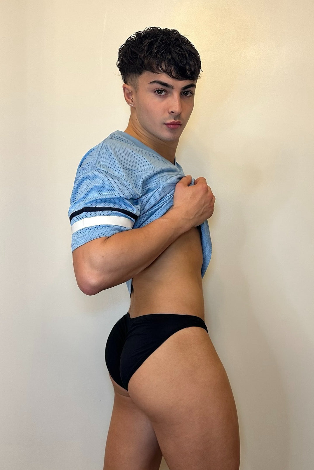 JJ Malibu Men's Dynamic Classic Scrunch-Butt Brief - Jet Black