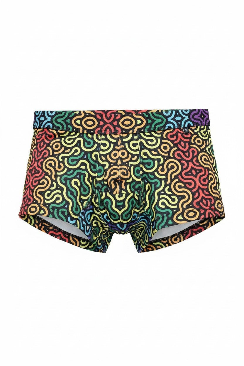 Tulio Swimwear Rainbow Maze Sq. Cut Swimwear