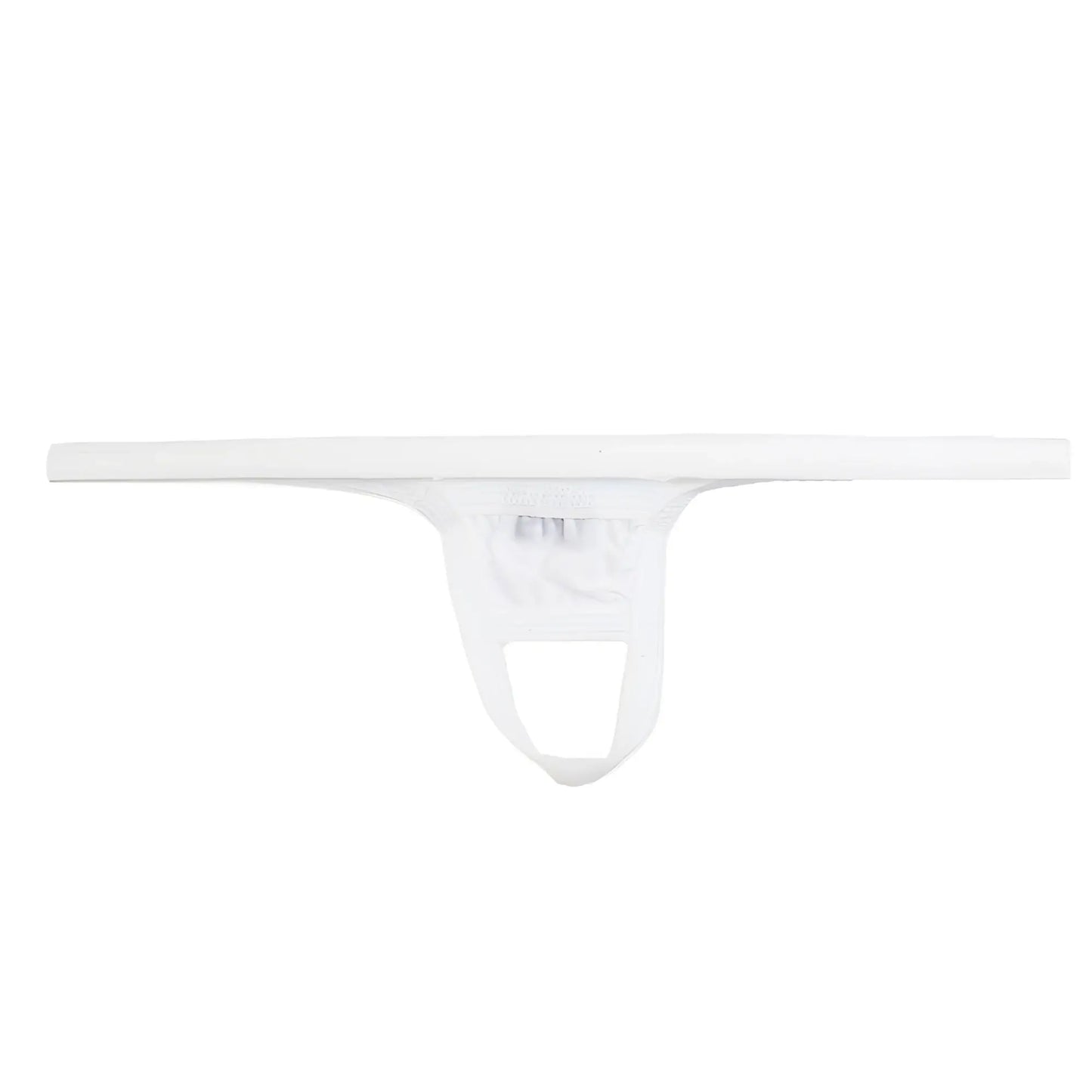 White cotton jockstrap with a simple minimalist design from U-Station ball holder model U0011-100