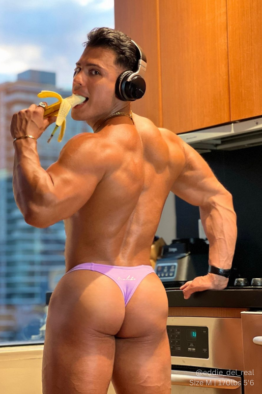 JJ Malibu Men's Cheeky Classic G-String Thong - Digital Violet